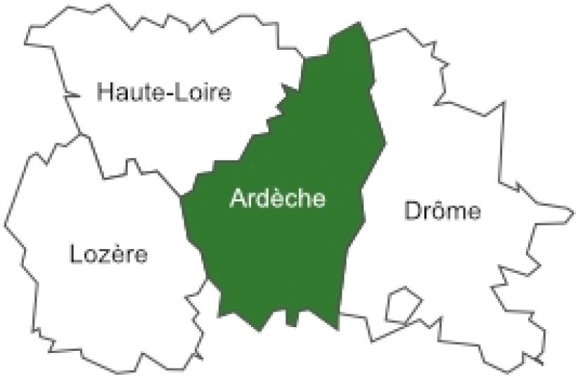 Carte Départements diagnostic immobilier Ardèche, Dôme, Lozère, Haute-Loire